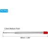 PATIKIL 12pcs 0.7mm Ballpoint Pen Ink Refills, Medium Point, Metal, Replaceable for Office, Red