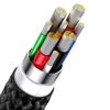 Baseus Universal Flash Series II 3-in-1 Fast Charging Data Cable (Type-C to Micro + Lightning + Type-C) 100W, 1.5m Black