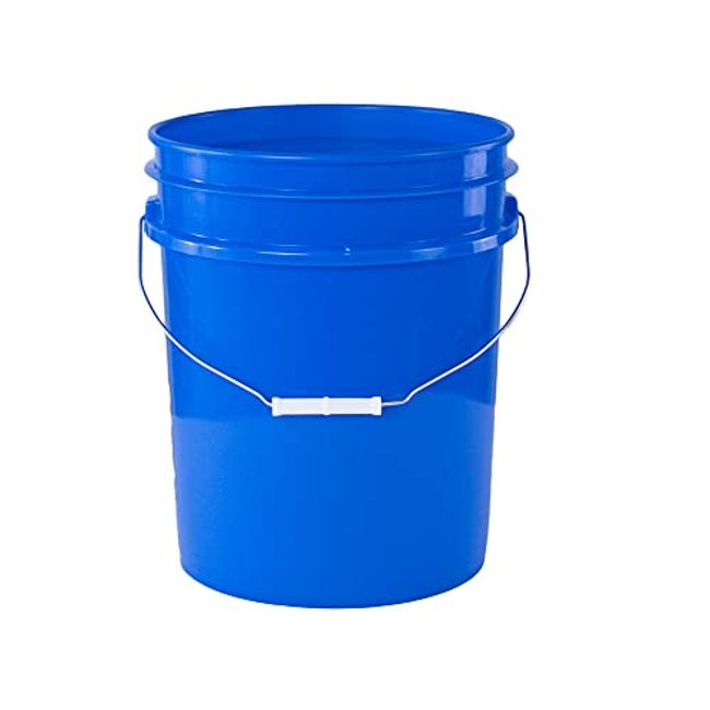 3.5 Gallon Bucket & Lid - Durable 90 Mil All Purpose Pail - Made in The USA  - Food Grade - Contains No BPA Plastic - Recyclable (1, Black)