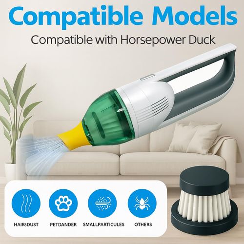 YUJINRU 4 Pack Replacement Filter Compatible with Horsepower Duck Vac Compact Vacuum Cleaner (As Seen on TV), Washable Filter Vacuum Parts