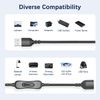 RUXELY USB On/Off Extension Cable 0.3M Data and Power Support With Inline Toggle Switch for LED Lamp, Light Strips, Fan, Driving Recorder