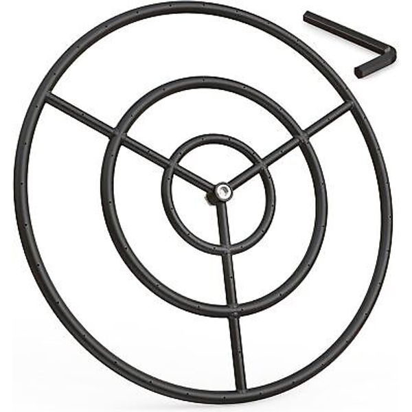 onlyfire 30 Inch Round Fire Pit Burner Ring for Natural Gas 30 Inches, Black