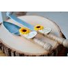 Sunflower Wedding Cake Knife Personalized Wedding Cake Cutter Fall Wedding Cake Cutting Set