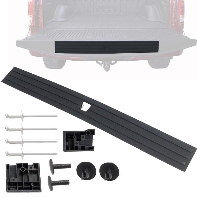 KARPAL Center Flexible Flex Step Tailgate Cap Mad Molding Trim w/Release Button Compatible with Ford F150 F-150 2015-2020