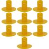 Plastic Large Head Quarter Turn Fasteners-.500 Inch Grip-Black-Pack/10