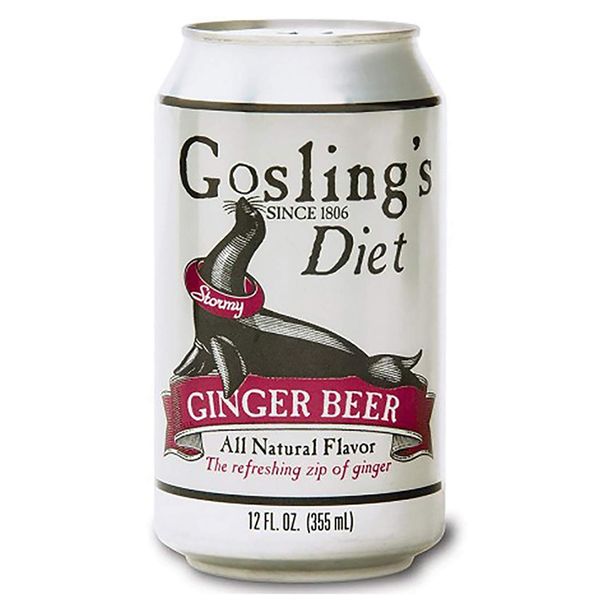 Goslings Diet Stormy Ginger Beer, All Natural Flavor with the Refreshing Zip of Ginger, 12 fl oz Cans (9 Cans)