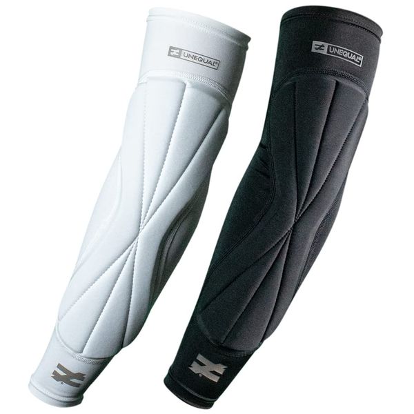Unequal Battle Ready Full Arm Padded Compression Sleeve (Small/Medium, Black - Right Arm)