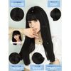 M Grande DY23F Premium Line Wig, (Created by Top Stylist), 6-Piece Set, Rich Line, Women's Wig, Long, Face Shrinking, Natural Black