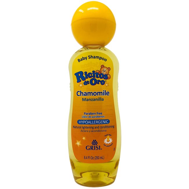 Ricitos de Oro Chamomile Baby Shampoo, Hypoallergenic Tear Free Baby Shampoo with Chamomille Extract; 8.4 Fl Oz