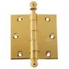 Lacquered Polished Brass Door & Window Hinge 3.5" X 3.5" Inch Architectural G...