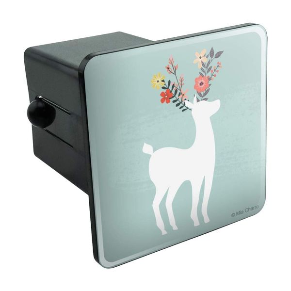GRAPHICS & MORE Deer and Flowers Tow Trailer Hitch Cover Plug Insert