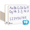 Scribbledo 10 Pack Double Sided Whiteboard Lined Dry Erase Boards for Kids Ru...