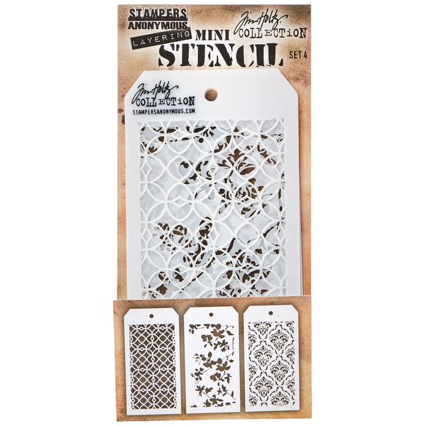 Stampers Anonymous Tim Holtz Mini Layered Stencil Set #4