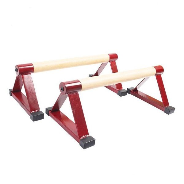 Door Frame Iron Bar Household Indoor Gym Fitness Parallel Bars Up-Stand Iron Triangle Handstand Handle Rack Weights Arm Strength Training Equipment, 02 red