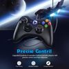 LENISUOLE 1 Pack Replacement for Xbox 360 Controller Wired, PC Controller Compatible with Microsoft Xbox 360 & Slim/PC, with Upgraded Joystick, Double Shock, Voice Function