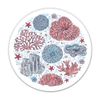 Coral Circle - 12" Vinyl Sticker Waterproof Decal