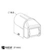 Mini belt guide roller with brush white for insertion