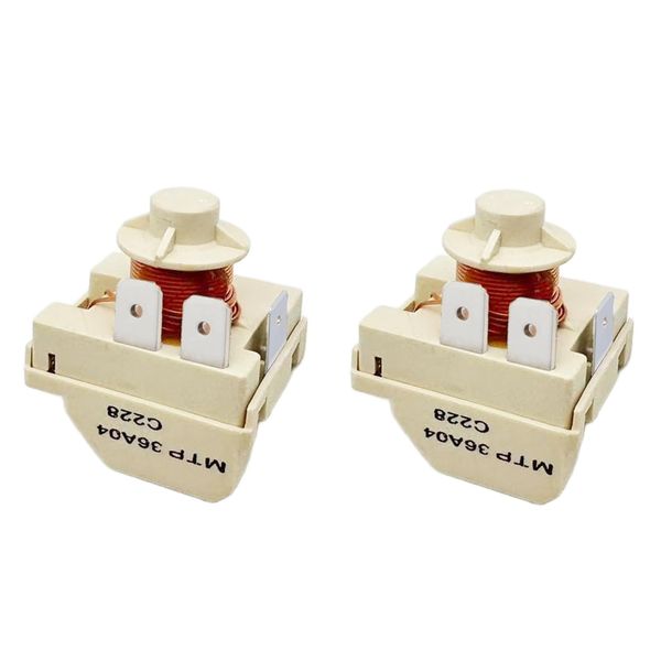 2 Pcs WR07X10084 Refrigerators Compressor Start Relay Replacement Compatible with GE Refrigerators