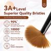 Saviland Acrylic Nail Brush Set - 3pcs Professional Nail Brush for Acrylic Nails, Kolinsky Acrylic Brush for Acrylic, Nail Art Brushes for Acrylic Powder, Black & white Wooden Handle, Size 8/10/14