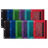 Better Office Products 3 Ring Pencil Pouch, 12 Pack, with Mesh Window, 2 Compartments, Assorted Colors