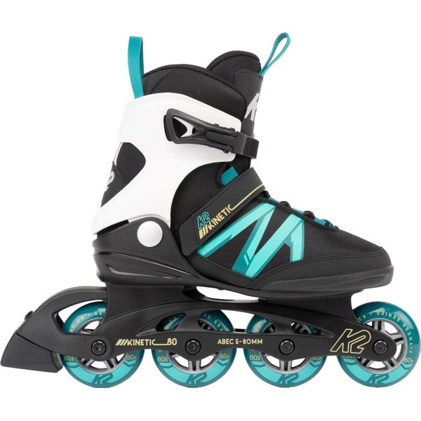 K2 Kinetic 80 Women's Inline Skates - Black/Turquoise, 8.5