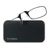 ThinOptics Low Strength Reading Glasses +1.50 with Black Pod Case, Black , 1.50, 1.0 Count