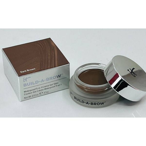 IT Build-A-Brow (Dark Brown) Waterproof 5-in-1 Creme Gel Stain - 0.12oz/3.5gNIB