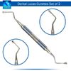 Lucas Dental Curettes Set of 2 – Serrated Tips, Precision Bone Surgery Tool