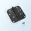 30 Pack Matte Black Door Hinges 4" X 4" Interior Door Hinges with 5/8" Radius Co