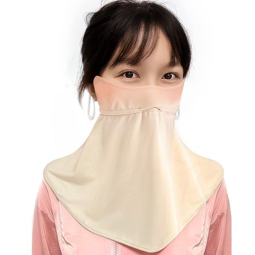 Besince Face Cover, Neck Guard, Cool to Touch, UPF 50+, Protects Your Neck, Washable, Does Not Strain from Breathing, UV Protection, Sun Protection, Sun Protection, Breathable, Sweat Absorbent, Quick Drying, Running, Sports, Summer, Fishing, Ear Cord Adju