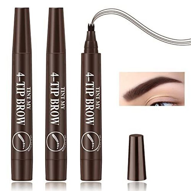 3 Pack Microblading Eyebrow Tattoo Pen Waterproof Long Lasting Brow Pencils