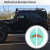 RATCHROLL Reflective Bumper Decal Red Arc Red Eyed Devil Pattern Reflective Car Sticker Personalized Decoration