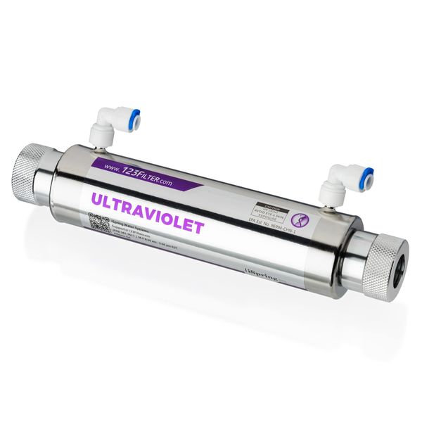 iSpring UVF11A UV Ultraviolet Light Water Filter with Smart Flow Control Switch 11W, 110V, 10-INCH