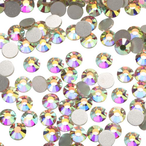 Jollin Glue Fix Crystal AB Flatback Rhinestones for Nail Art(SS6 2880pcs, Crystal AB)