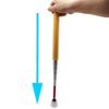 Aluminum Telescopic Blind Cane with Rolling Tip 12 inch-59 inch，with 2 Tips (Yellow Handle)