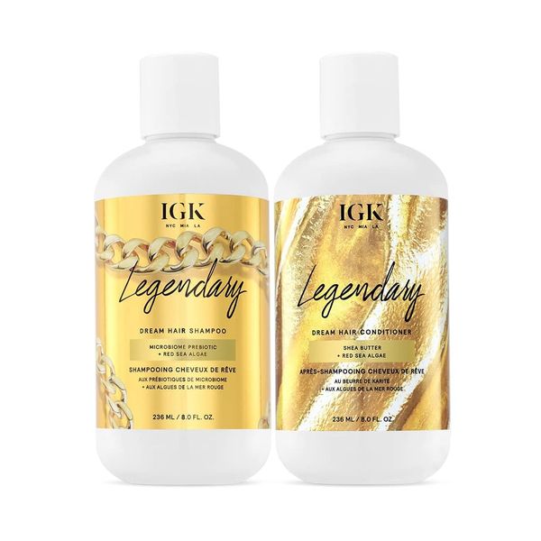 IGK LEGENDARY Dream Hair Shampoo and Conditioner Set | Healthy + Hydrated + Shine | Vegan + Cruelty Free | 8 Oz