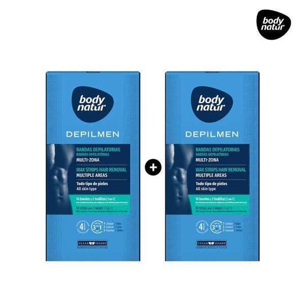 [Body Nature] (2ea) Body Nature Wax Strip Men Classic (for body)