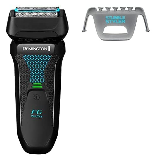 Remington F6 Style Series Aqua Electric Shaver for Men - 100% Waterproof Cordless Foil Razor with USB Charging and Pop-Up Trimmer; F6000, Black