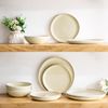 Ceramic Dinnerware Sets,Handmade Reactive Glaze Plates and Bowls Sets,Highly Chi