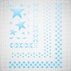 Border Stencil - 8 x 10cm (S) - Reusable Small Geometric Borders Stars Wall Stencil Template.
