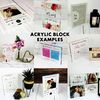 Fingerprint Designs Floral Any Name Initial S Personalised Acrylic Block
