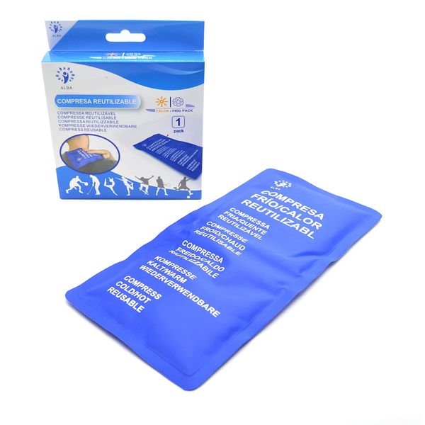 Reusable Compress, Hot and Cold Pack, Gel Bag, Nylon, Relax Muscles, Pain Soothing, 28 cm x 24 cm Warm Cold (Cool Pack)