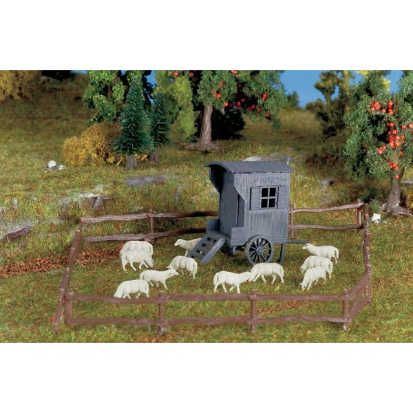 Vollmer 47717 Shepherds Carriage and Sheep Flock Kit