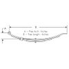 Sturdy Built 24 inch 4 Leaf Slipper Spring 1000 lb Capacity