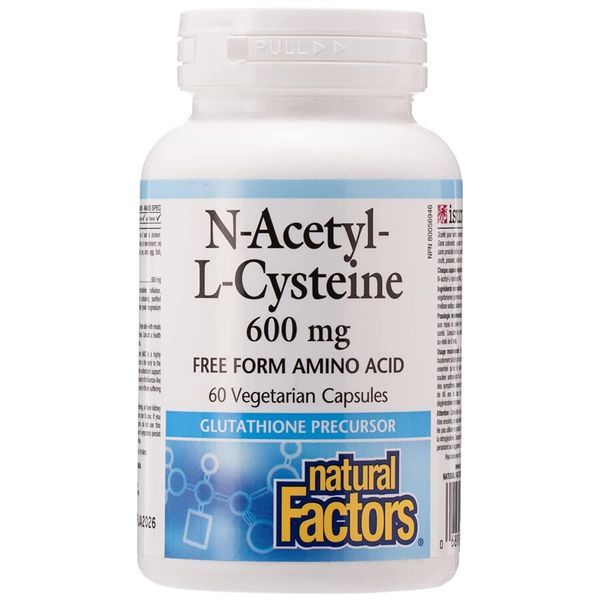 Natural Factors NAC (N-Acetyl-Cysteine) 600mg, 60 Vegetarian Capsules