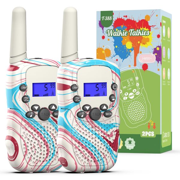 Selieve Walkie Talkie for Kids Toys for 3-12 Year Old Girls & Boys, Kids Walkie Talkies 2 Pack with 22 Channels, LED Flashlight & VOX Function, Birthday Gift idea for Outside, Camping, Hiking