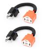 Uxcell H4 Adapter Socket Car Light Socket Wire Harness Fog Light 2 Pcs
