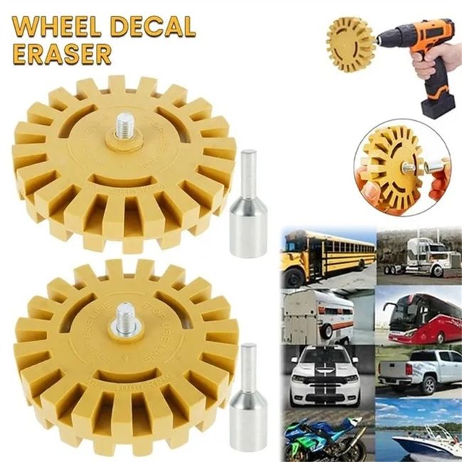 Rubber Wheel Adhesive Remover, Decal Remover Eraser Wheel