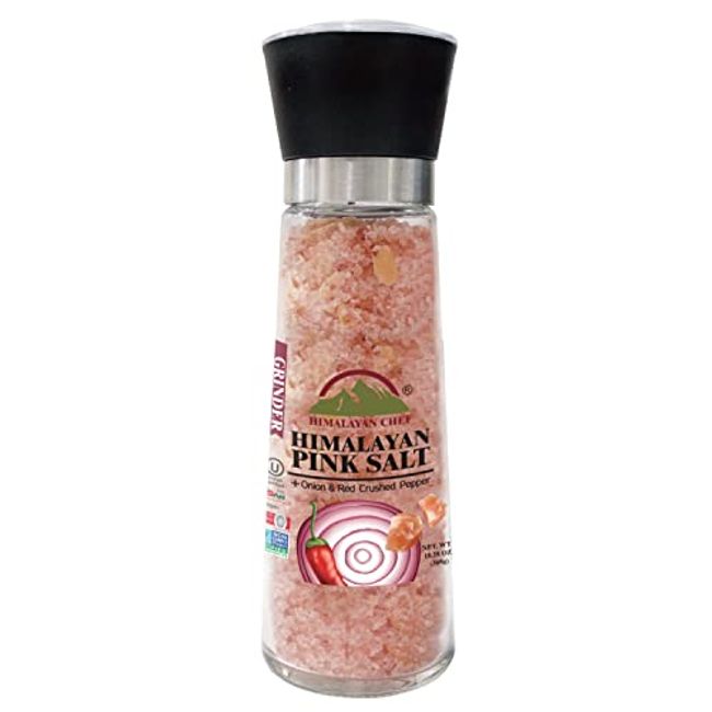 Himalayan Chef Salt & Pepper Grinders, Small Refillable Glass Jar