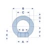 M12 Lifting Eye Nut - Self Colour Threaded DIN582